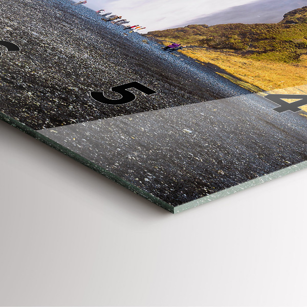 Square wall clock Waterfall in Iceland