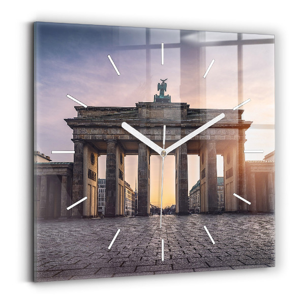 Square wall clock Brandenburg Gate