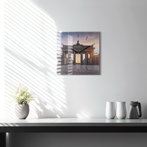 Square wall clock Brandenburg Gate