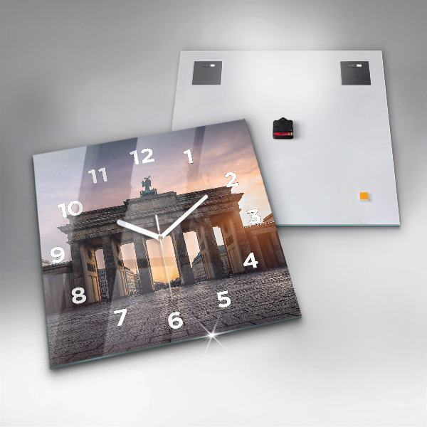 Square wall clock Brandenburg Gate