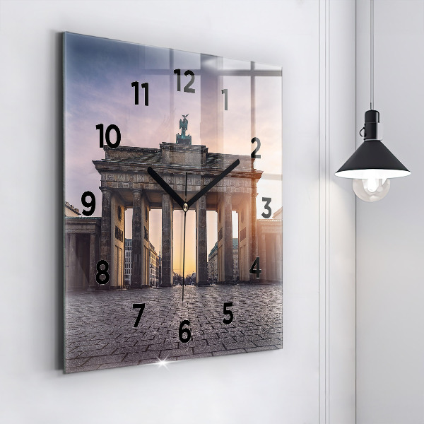 Square wall clock Brandenburg Gate
