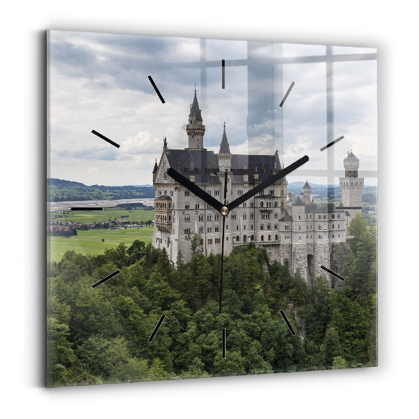 Square wall clock Neuschwanstein Castle