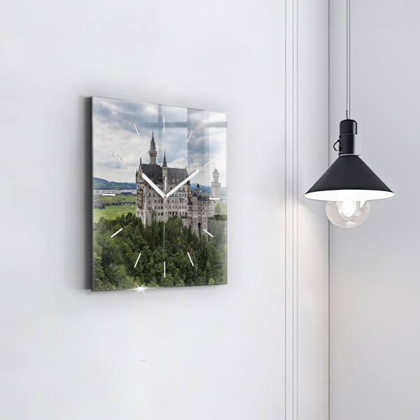 Square wall clock Neuschwanstein Castle