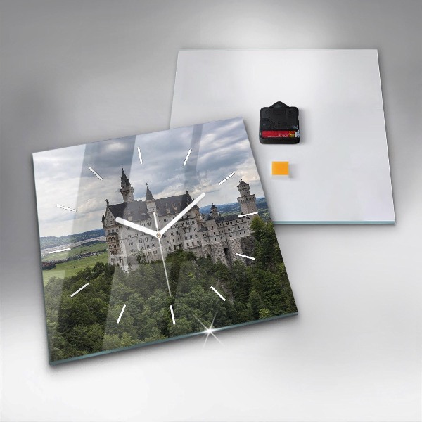 Square wall clock Neuschwanstein Castle