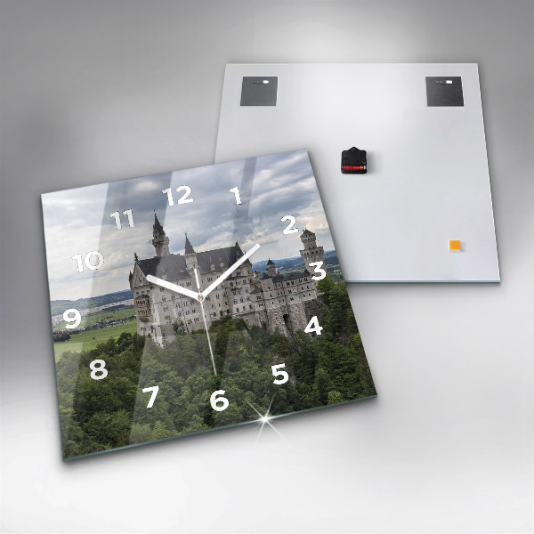 Square wall clock Neuschwanstein Castle