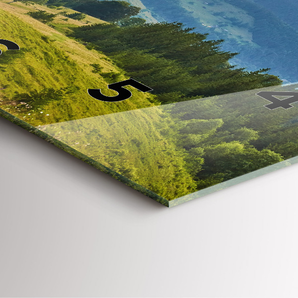 Square wall clock Landscape with forests