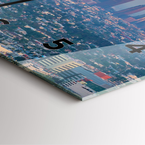 Square wall clock Los Angeles Sunset