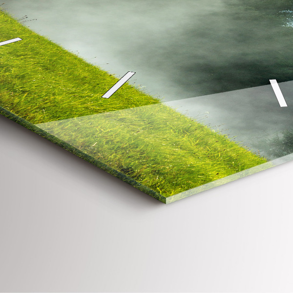 Square wall clock Mountain landscape