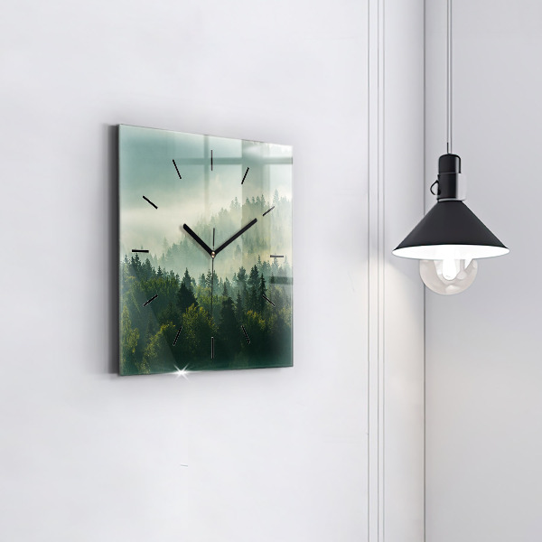Square wall clock Sunrise Beskids
