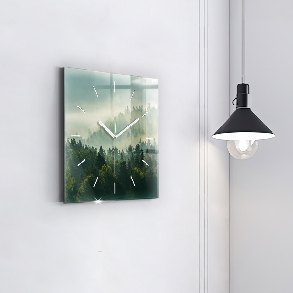 Square wall clock Sunrise Beskids