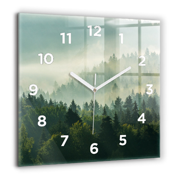 Square wall clock Sunrise Beskids