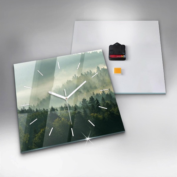 Square wall clock Sunrise Beskids