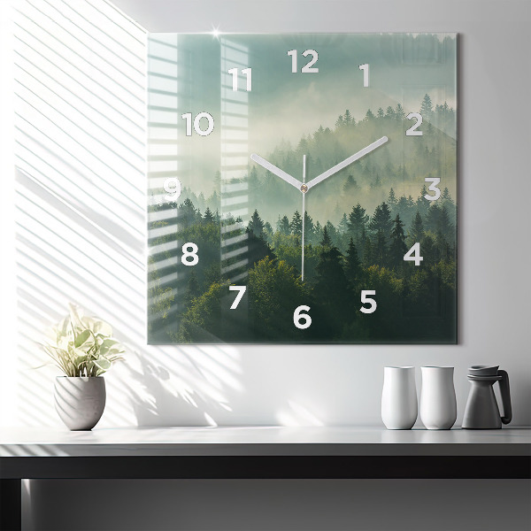Square wall clock Sunrise Beskids