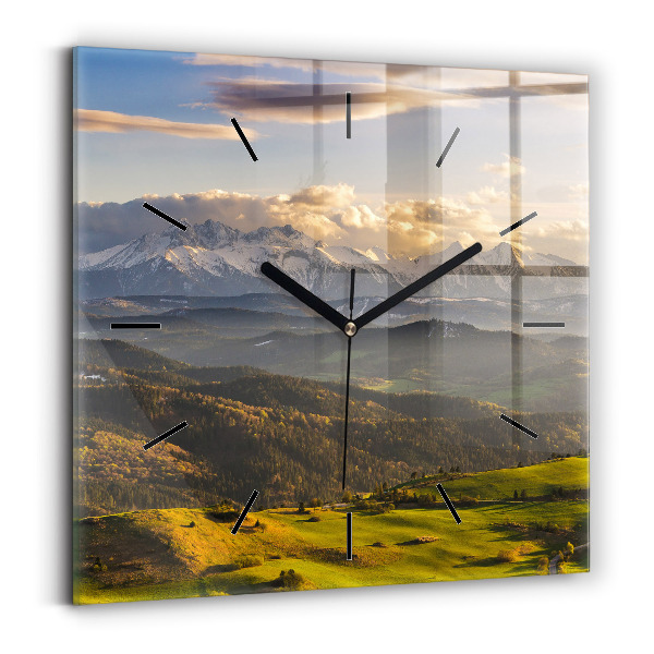 Square wall clock Pieniny – Wysoki Wierch