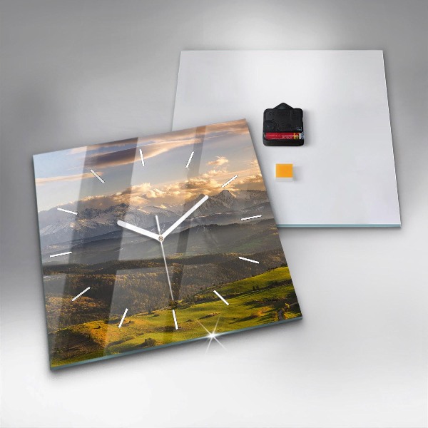 Square wall clock Pieniny – Wysoki Wierch