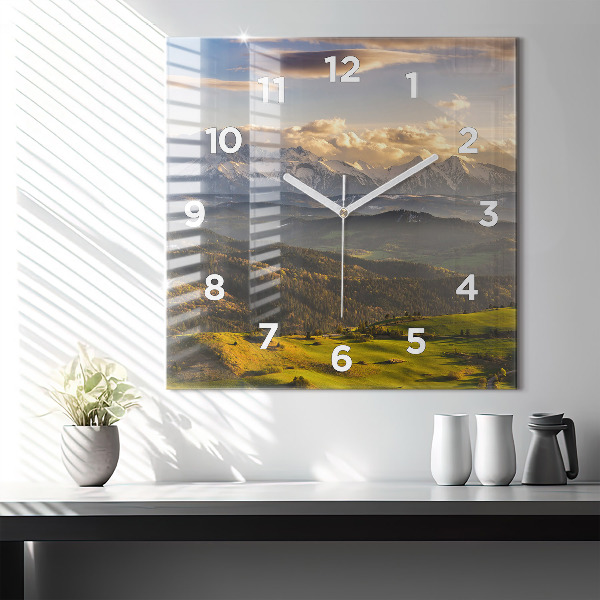 Square wall clock Pieniny – Wysoki Wierch