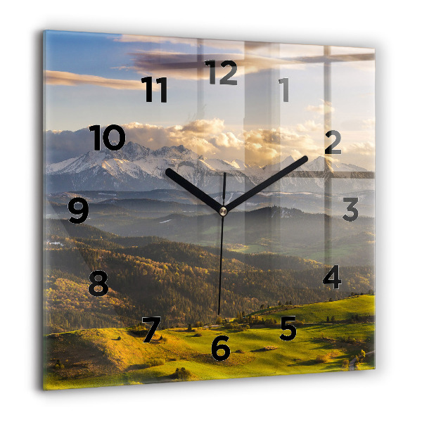 Square wall clock Pieniny – Wysoki Wierch