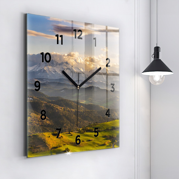 Square wall clock Pieniny – Wysoki Wierch
