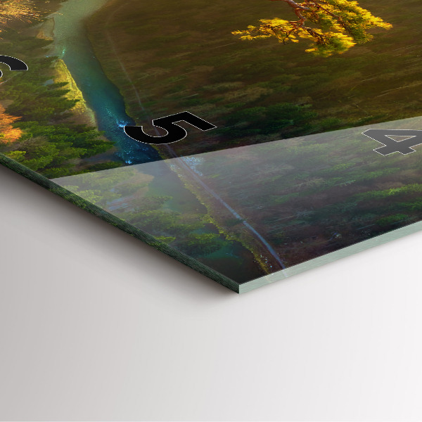 Square wall clock Sunset over the mountains