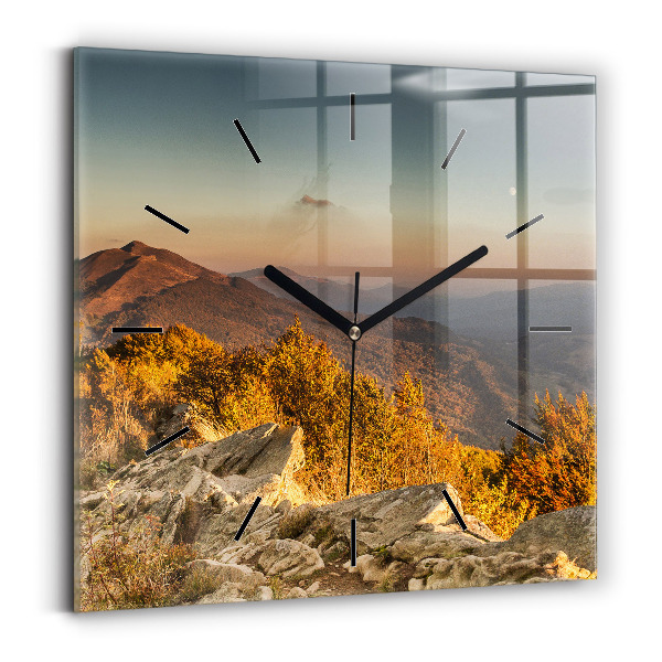 Square wall clock Bieszczady Mountains