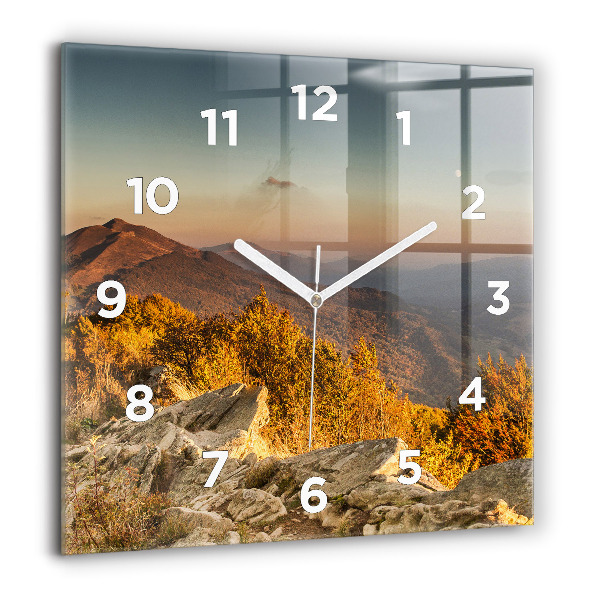 Square wall clock Bieszczady Mountains