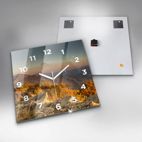 Square wall clock Bieszczady Mountains