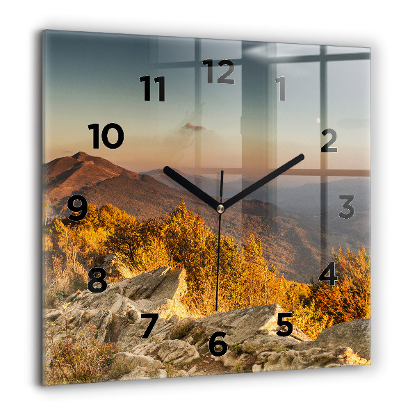 Square wall clock Bieszczady Mountains