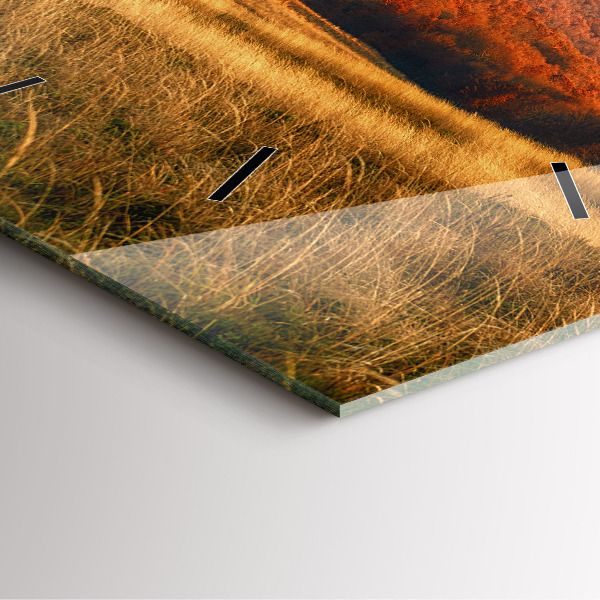 Square wall clock Mountain landscape