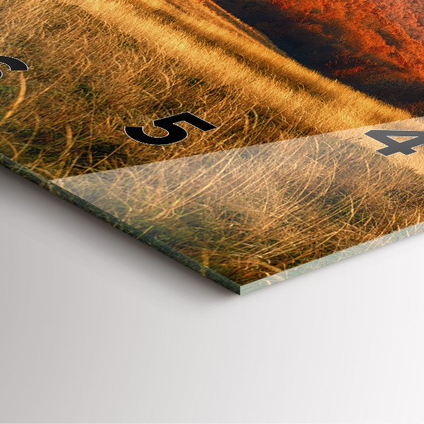 Square wall clock Mountain landscape