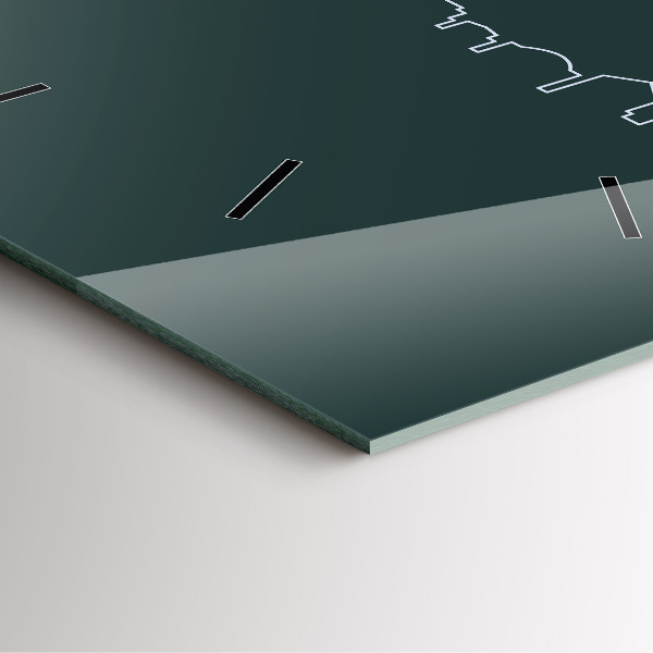 Square wall clock Line art of the city of Brno