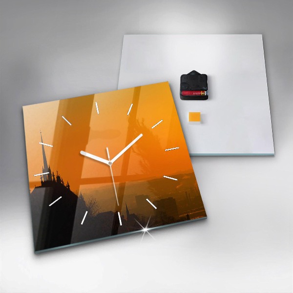 Square wall clock View of the Brno Cathedral