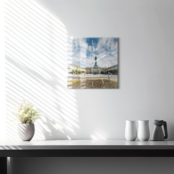 Square wall clock Panorama of the city of Ostrava