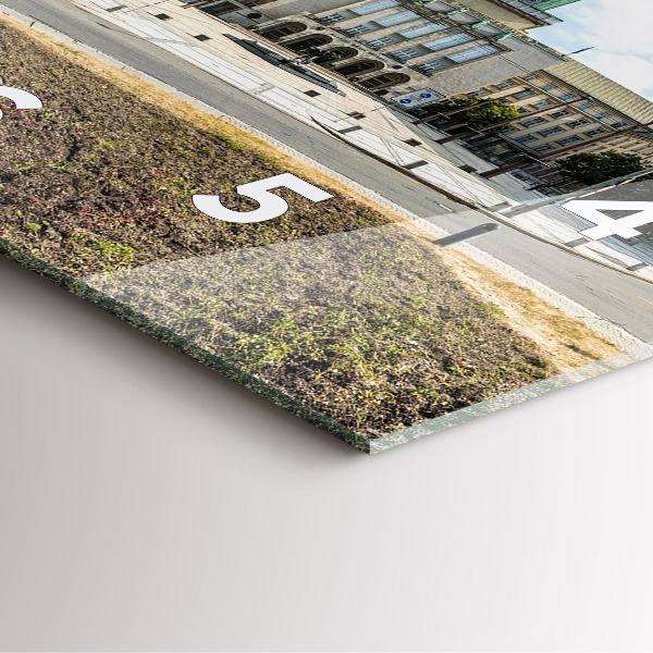 Square wall clock Panorama of the city of Ostrava