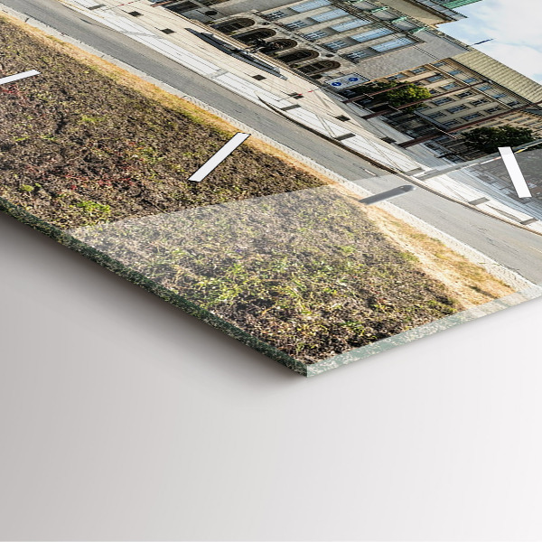 Square wall clock Panorama of the city of Ostrava