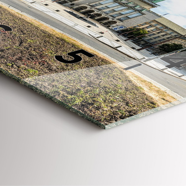 Square wall clock Panorama of the city of Ostrava