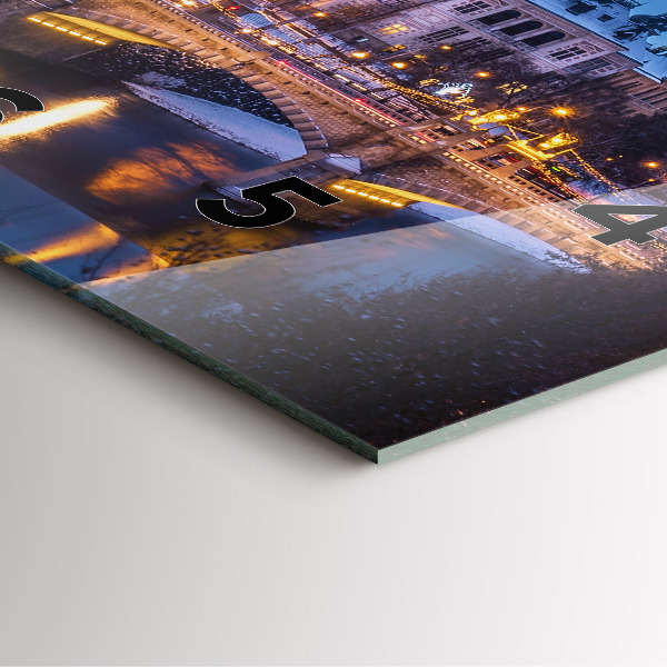 Square wall clock Panorama of the city of Pilsen