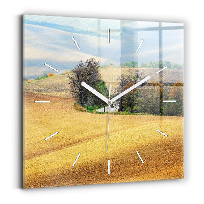 Square wall clock Moravia Rural Landscape