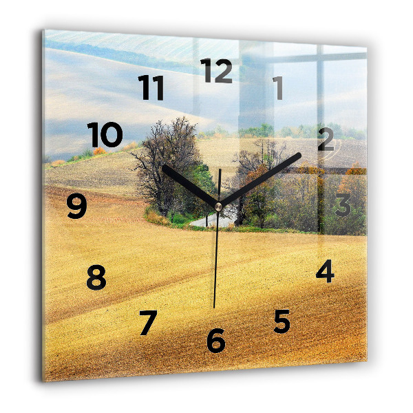 Square wall clock Moravia Rural Landscape