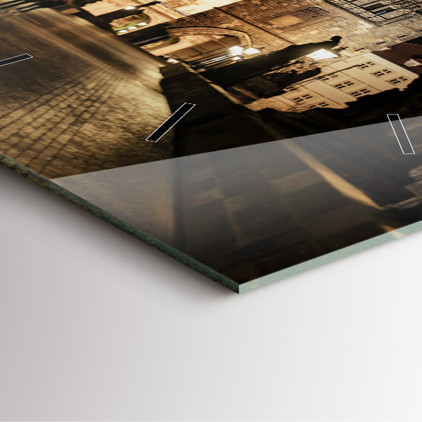 Square wall clock Charles Bridge in Prague