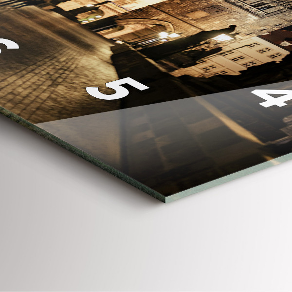 Square wall clock Charles Bridge in Prague