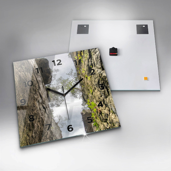 Square wall clock Rock city in the Czech Republic