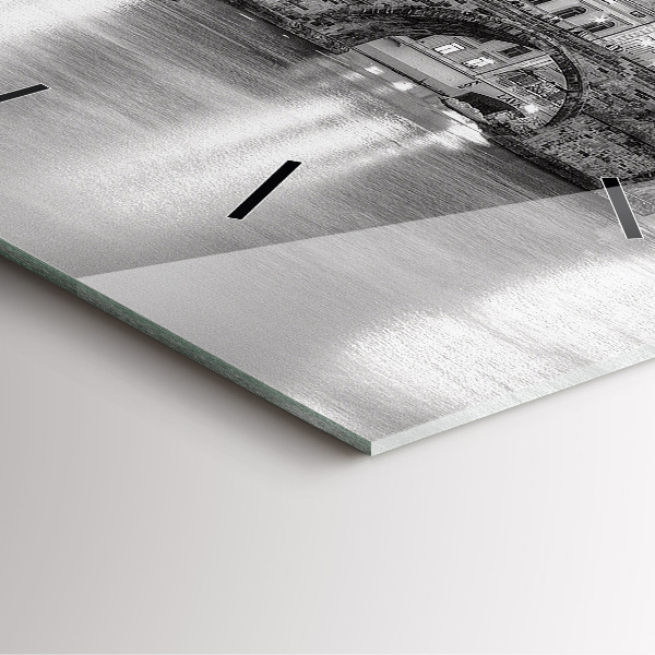 Square wall clock Charles Bridge in Prague