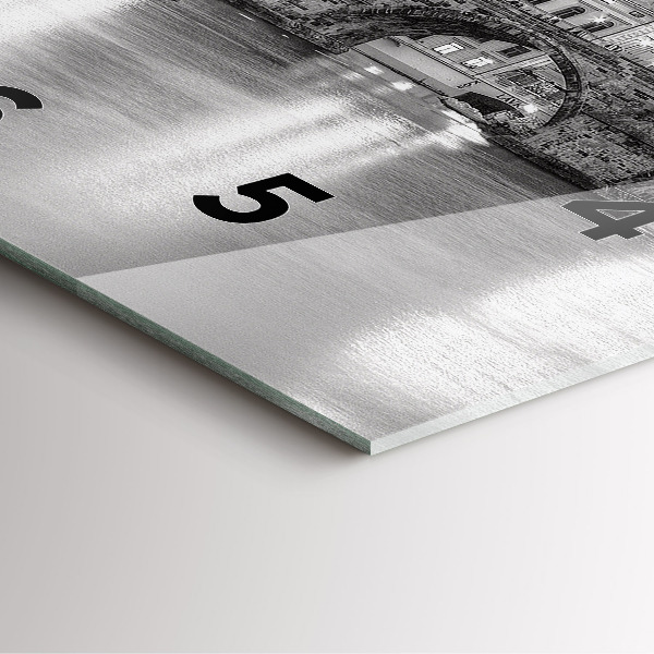 Square wall clock Charles Bridge in Prague