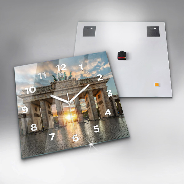 Square wall clock Brandenburg Gate in Berlin