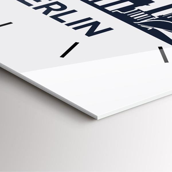 Square wall clock Berlin city illustration