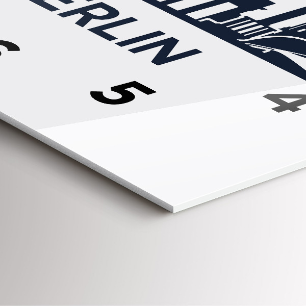 Square wall clock Berlin city illustration