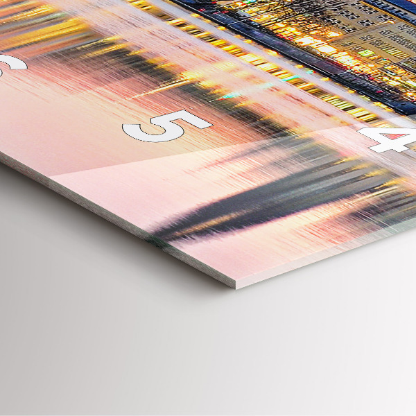 Square wall clock Alster in Hamburg