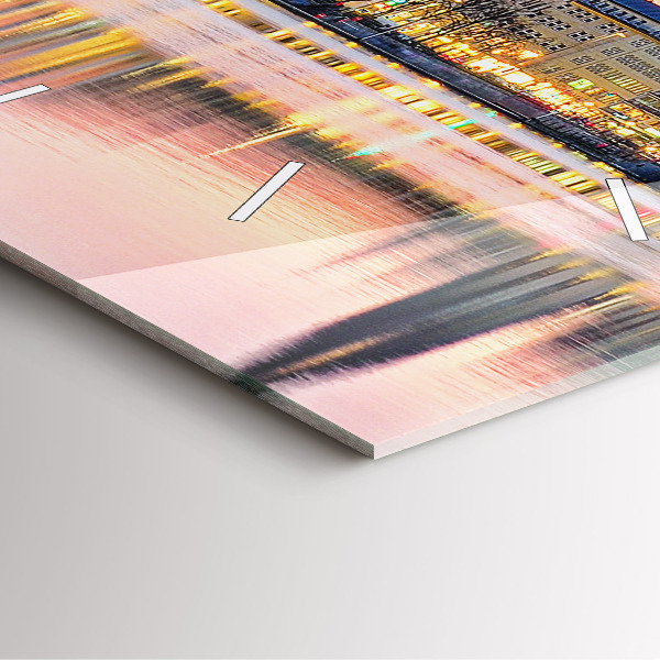 Square wall clock Alster in Hamburg