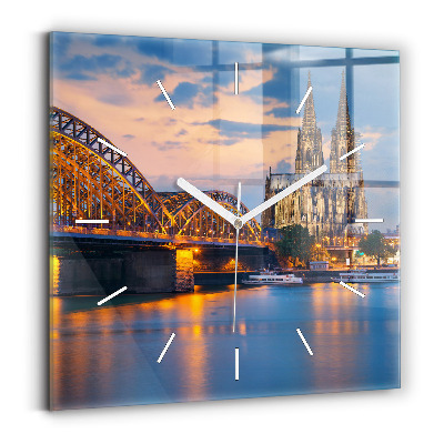 Square wall clock View of the town hall