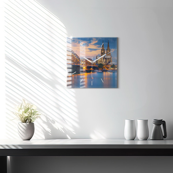 Square wall clock View of the town hall